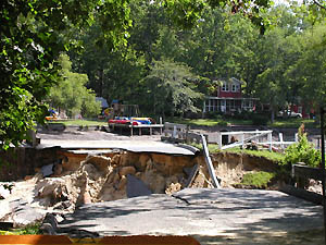 Dam & road gone